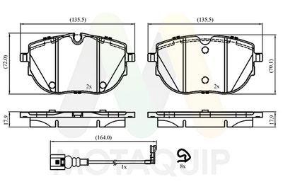 LVXL2076 MOTAQUIP Комплект тормозных колодок, дисковый тормоз