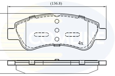 CBP01525 COMLINE Комплект тормозных колодок, дисковый тормоз