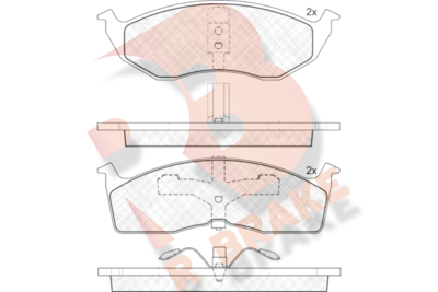 RB1436 R BRAKE Комплект тормозных колодок, дисковый тормоз