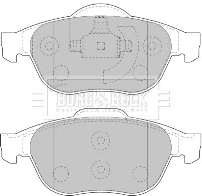 BBP1731 BORG & BECK Комплект тормозных колодок, дисковый тормоз