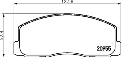 8DB355037211 HELLA Комплект тормозных колодок, дисковый тормоз