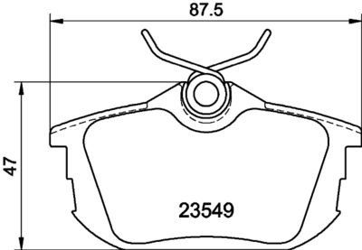 8DB355030371 HELLA Комплект тормозных колодок, дисковый тормоз