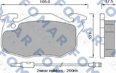 FO529481 FOMAR Friction Комплект тормозных колодок, дисковый тормоз