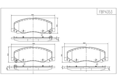 FBP4353 FI.BA Комплект тормозных колодок, дисковый тормоз