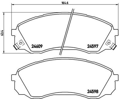 P30041 BREMBO Комплект тормозных колодок, дисковый тормоз