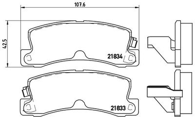 P83015 BREMBO Комплект тормозных колодок, дисковый тормоз