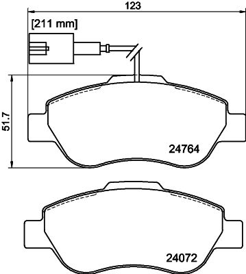 MDB3316 MINTEX Комплект тормозных колодок, дисковый тормоз