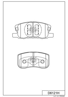 D6121H MK Kashiyama Комплект тормозных колодок, дисковый тормоз
