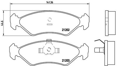 P24028 BREMBO Комплект тормозных колодок, дисковый тормоз