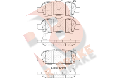 RB1901203 R BRAKE Комплект тормозных колодок, дисковый тормоз