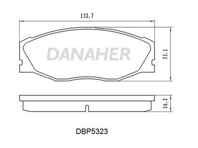 DBP5323 DANAHER Комплект тормозных колодок, дисковый тормоз