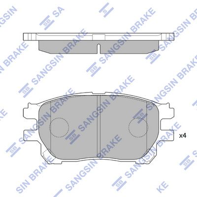 SP4161 Hi-Q Комплект тормозных колодок, дисковый тормоз