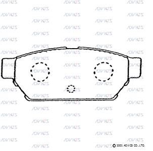 SN843 ADVICS Комплект тормозных колодок, дисковый тормоз