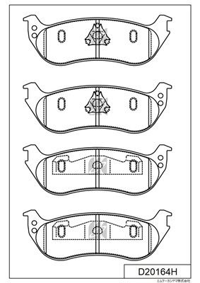 D20164H MK Kashiyama Комплект тормозных колодок, дисковый тормоз