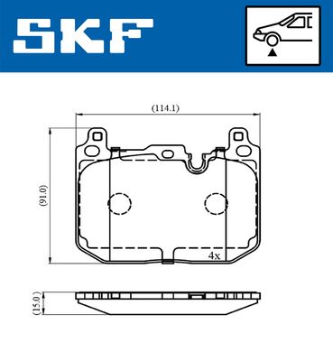 VKBP80481 SKF Комплект тормозных колодок, дисковый тормоз