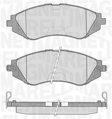 363916060207 MAGNETI MARELLI Комплект тормозных колодок, дисковый тормоз