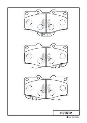 D2160M MK Kashiyama Комплект тормозных колодок, дисковый тормоз