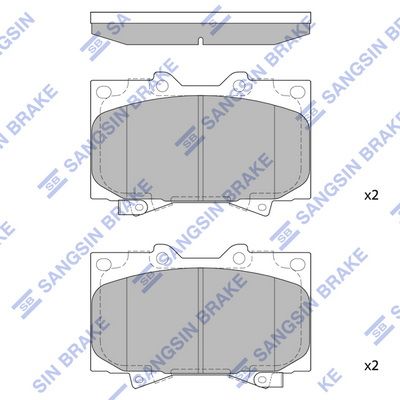 SP1379 Hi-Q Комплект тормозных колодок, дисковый тормоз