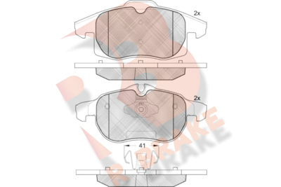 RB1891 R BRAKE Комплект тормозных колодок, дисковый тормоз