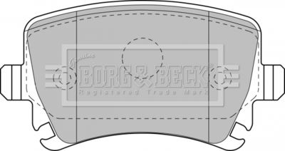 BBP1877 BORG & BECK Комплект тормозных колодок, дисковый тормоз