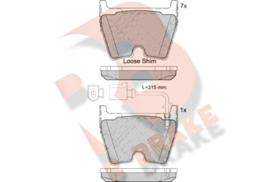 RB2113203 R BRAKE Комплект тормозных колодок, дисковый тормоз