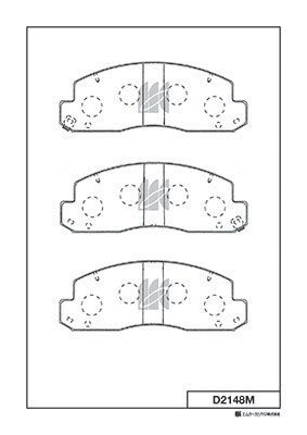 D2148M MK Kashiyama Комплект тормозных колодок, дисковый тормоз