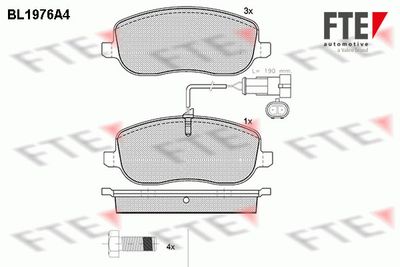 BL1976A4 FTE Комплект тормозных колодок, дисковый тормоз