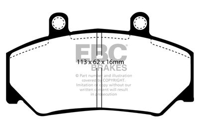 DP2800 EBC Brakes Комплект тормозных колодок, дисковый тормоз