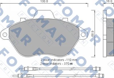 FO554581 FOMAR Friction Комплект тормозных колодок, дисковый тормоз