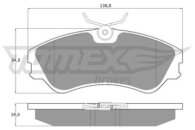 TX1065 TOMEX Brakes Комплект тормозных колодок, дисковый тормоз