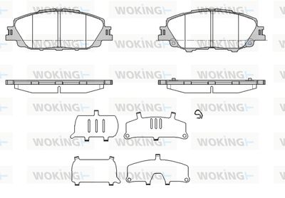 P1970300 WOKING Комплект тормозных колодок, дисковый тормоз