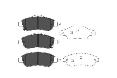 KBP2041 KAVO PARTS Комплект тормозных колодок, дисковый тормоз