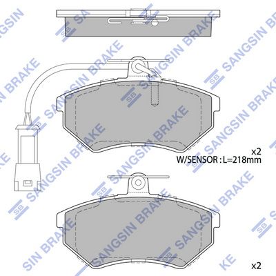 SP2005A Hi-Q Комплект тормозных колодок, дисковый тормоз