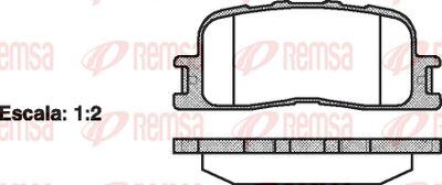 085400 REMSA Комплект тормозных колодок, дисковый тормоз