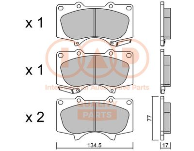 70417053P IAP QUALITY PARTS Комплект тормозных колодок, дисковый тормоз