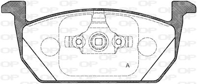 BPA171000 OPEN PARTS Комплект тормозных колодок, дисковый тормоз