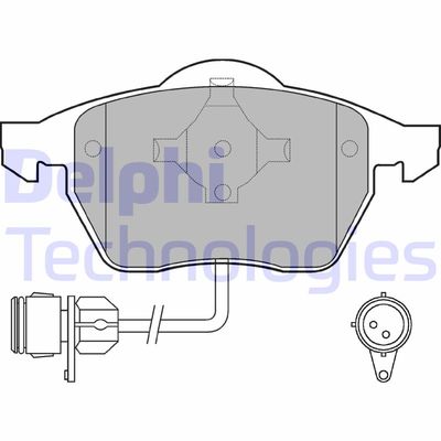 LP784 DELPHI Комплект тормозных колодок, дисковый тормоз