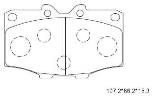 KD2259 ASIMCO Комплект тормозных колодок, дисковый тормоз