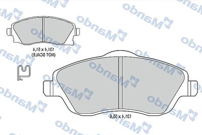 MBF015178 MANDO Комплект тормозных колодок, дисковый тормоз