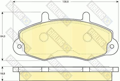 6110844 GIRLING Комплект тормозных колодок, дисковый тормоз