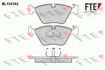 BL1541A2 FTE Комплект тормозных колодок, дисковый тормоз