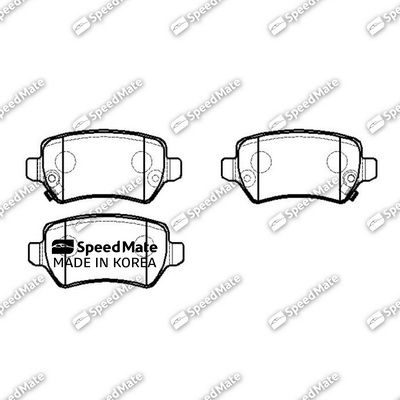 SMBPE155 SpeedMate Комплект тормозных колодок, дисковый тормоз