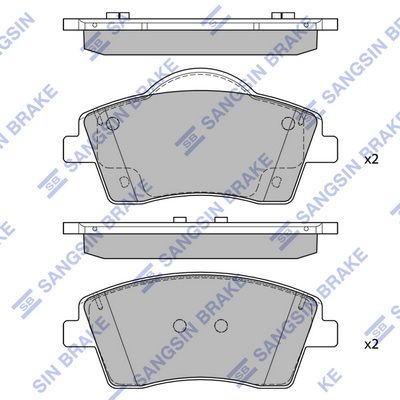 SP2588 Hi-Q Комплект тормозных колодок, дисковый тормоз