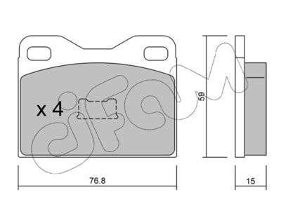 8220150 CIFAM Комплект тормозных колодок, дисковый тормоз