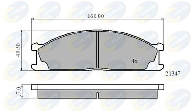 CBP0423 COMLINE Комплект тормозных колодок, дисковый тормоз