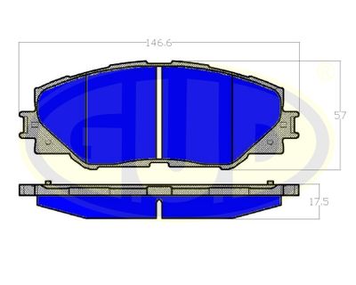 GBP123400 G.U.D. Комплект тормозных колодок, дисковый тормоз