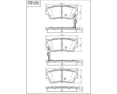 FBP4201 FI.BA Комплект тормозных колодок, дисковый тормоз