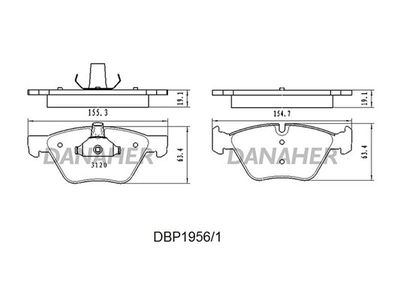 DBP19561 DANAHER Комплект тормозных колодок, дисковый тормоз