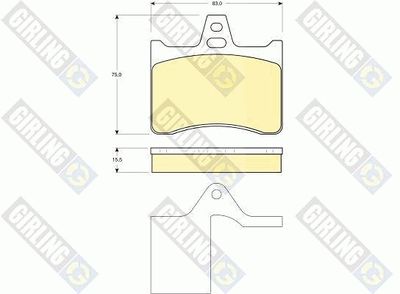 6112849 GIRLING Комплект тормозных колодок, дисковый тормоз