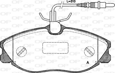 BPA060404 OPEN PARTS Комплект тормозных колодок, дисковый тормоз